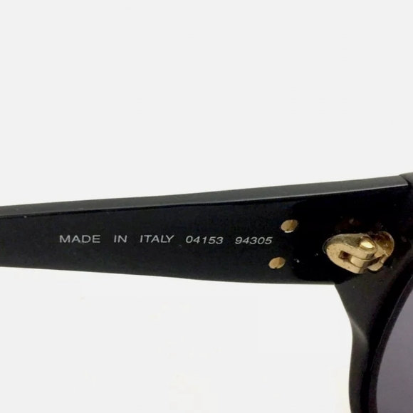 CHANEL 01453 CC LOGO BLACK SUNGLASSES VINTAGE/N2079 - Picture 7 of 10